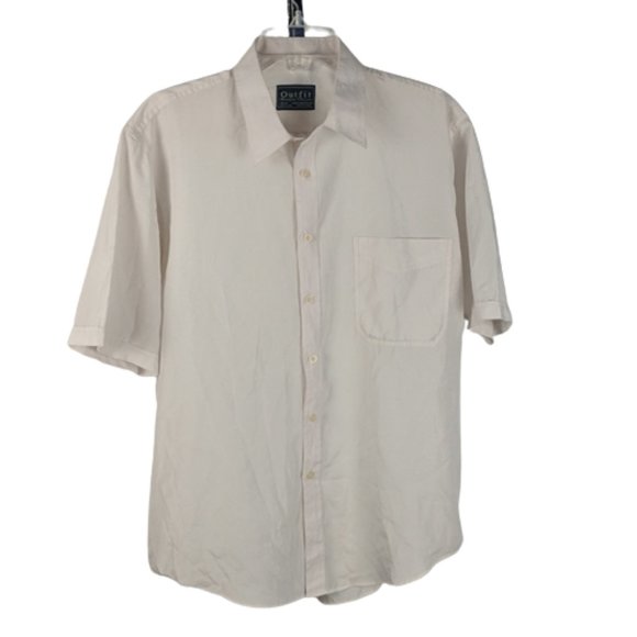 Outfit Other - Outfit Business Classics Men's Shirt Size 41 White Short Sleeve Button Front